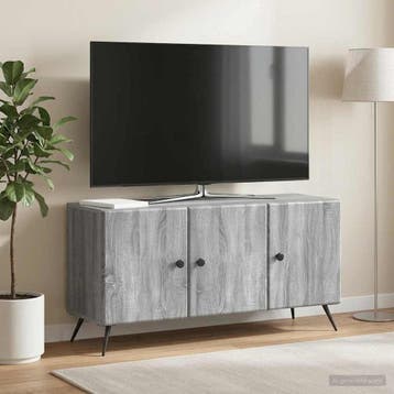 vidaXL TV Kast Grijs sonoma 99 x 34,5 x 50 cm Bewerkt hout, Verzenden, Nieuw