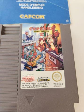 Nintendo - Nes - Chipn Dale 2 Rescue Rangers Cartridge &