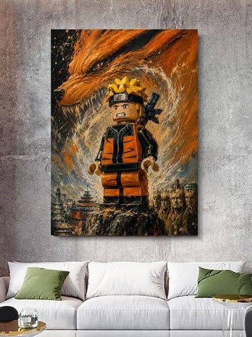 Shayer - Naruto Uzumaki: Fox of Destruction - XL - 60x80cm -, Nieuw