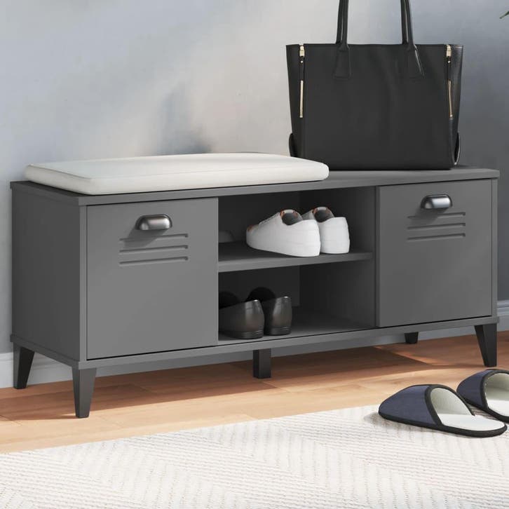vidaXL Schoenenbank VIKEN 106x35x45 cm bewerkt hout, Huis en Inrichting, Kasten | Schoenenkasten, Nieuw, Verzenden