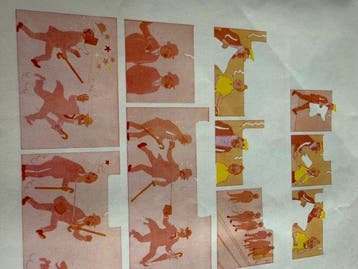 Hergé - Le secret de la licorne - Making of - Deux pages