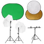 vidaXL Fotostudioset met lichtset, achtergrondscherm en, Verzenden, Nieuw