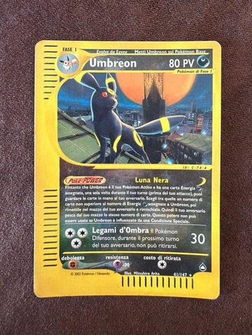 Pokémon - 1 Card - Umbreon 41/147 Foil - WOTC - Aquapolis, Nieuw