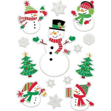 Kerst Raamstickers 14st, Verzenden