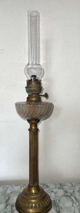 HASAG - Petroleumlamp - Brons, Glas - olielamp