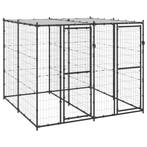 vidaXL Hondenkennel met dak 4,84 m², Verzenden, Nieuw