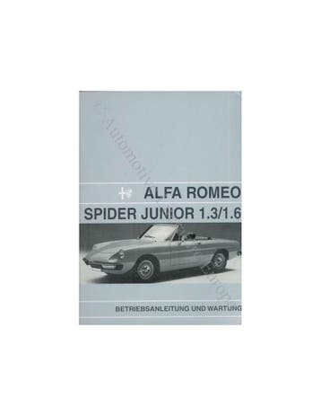 1972 ALFA ROMEO SPIDER 1300 1600 JUNIOR INSTRUCTIEBOEKJE D.., Ophalen of Verzenden