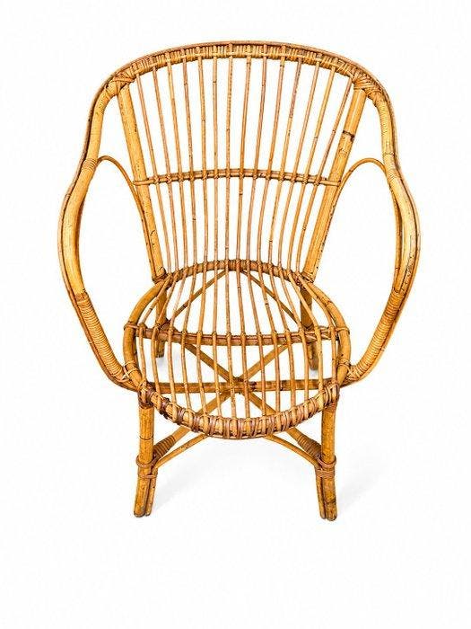 Fauteuil - Bambou, Rotin - Fauteuil en bambou, Antiquités & Art, Curiosités & Brocante