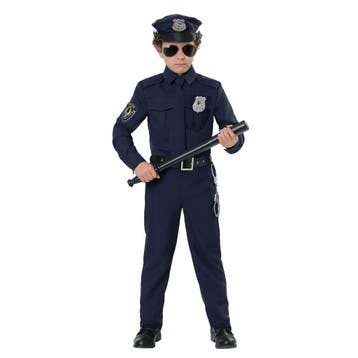 Politiepak Kind Jongens 110-125cm Maat S Verkleedkleren, Verzenden, Nieuw