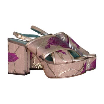 Paola Darcano • sandalen roze goud • 37.5, Kleding | Dames, Verzenden, Nieuw, Roze, Paola D'arcano