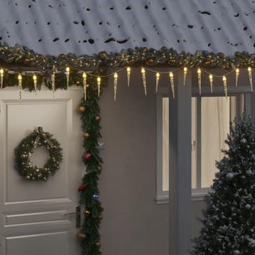 vidaXL Kerst IJspegellamp 100 LEDs Warm Wit 10 m Acryl PVC, Verzenden, Nieuw