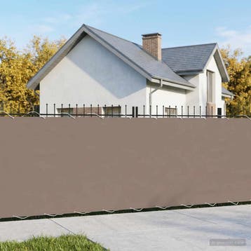 vidaXL Balkonscherm 1,5 x 25 m Stof met PU-coating Taupe, Verzenden