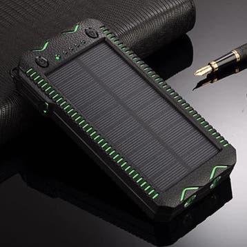 Solar Powerbank met 2 Poorten 80.000mAh - Ingebouwde Zaklamp, Verzenden