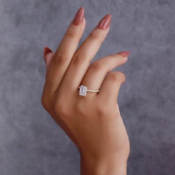 Ring - 14 karaat Geel goud - 2.88ct. tw. Diamant (Lab-grown)