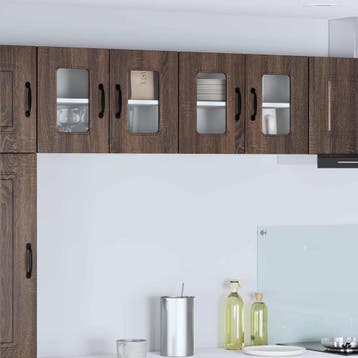 vidaXL Vaatwasserpaneel Kalmar 2 st Bruin Eiken Bewerkt hout, Verzenden, Nieuw