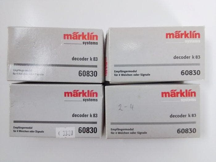 Märklin H0 - 60830 - Elektronica (4) - 4 x Wisseldecoder, Hobby en Vrije tijd, Modeltreinen | H0