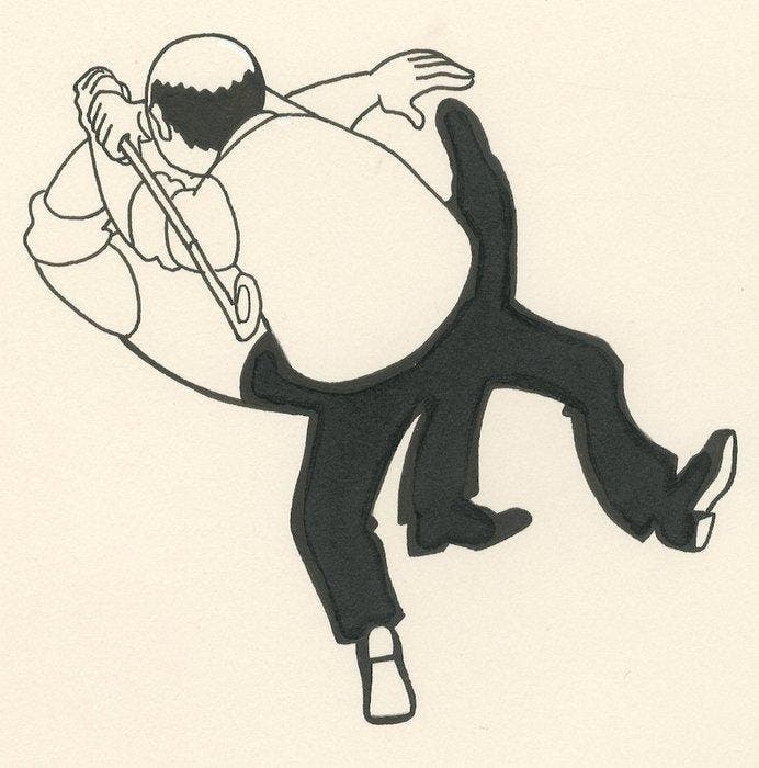Studios Hergé - 1 Original drawing - Kuifje - HELP! -, Boeken, Stripverhalen