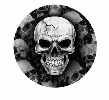 Halloween Borden Skelet 23cm, Verzenden, Nieuw