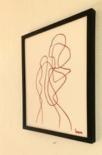Liesens - Hold me closer (Handpainted on white canvas met