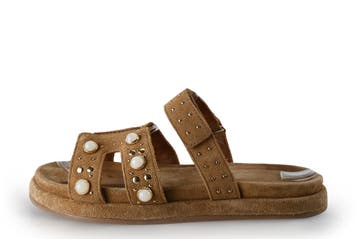 Manfield Muiltjes in maat 37 Cognac, Overige kleuren, Verzenden, Manfield, Gedragen