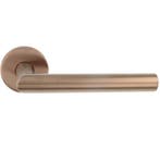 Deurklink BASICS LBII-19 op ronde rozet PVD licht brons, Nieuw, Overige materialen, Klink of Kruk