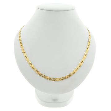 Tricolor gouden marineschakel ketting, Ophalen of Verzenden