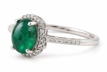 Zonder minimumprijs - Ring Platina - 1.63ct. tw. Smaragd -, Nieuw