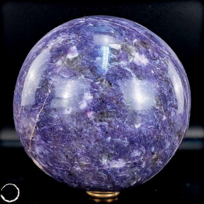 Prachtige lepidolietbal – Violette diepte als luxueus, Verzamelen, Mineralen en Fossielen