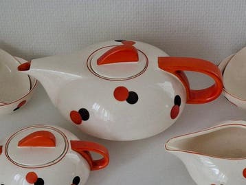 Elsterwerda - Service à thé (7) - Faïence - Art déco, les, Antiek en Kunst