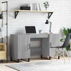 vidaXL Bureau 140x50x75 cm bewerkt hout grijs sonoma, Verzenden, Nieuw