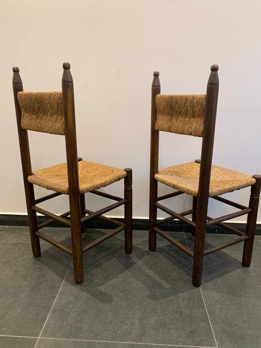 Chaise - Bois de soie - Ensemble de six chaises vintage –, Antiquités & Art, Art | Objets design