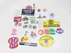 Sticker set XXXL thema automobiel met o.a Caltex, Micheli..., Ophalen of Verzenden, Gebruikt
