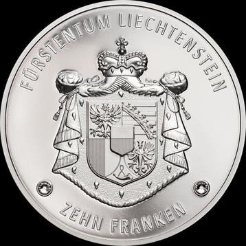 Liechtenstein. 10 Franken - 2019 - 300 Jahre Fürstentum, Postzegels en Munten