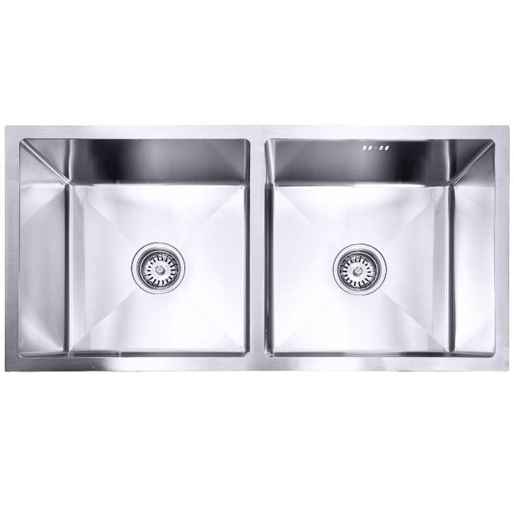 Lendo Online Évier de Cuisine Double Bac Inox 87×44 Argent, Maison & Meubles, Cuisine | Ustensiles de cuisine