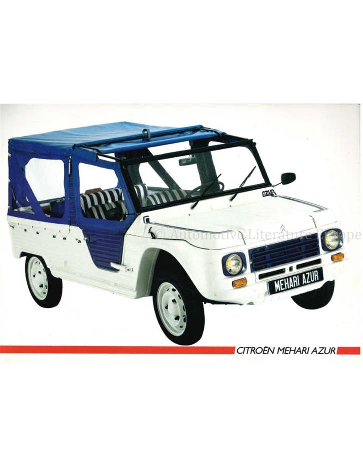 1986 CITROEN MEHARI AZUR LEAFLET FRANS, Boeken, Auto's | Folders en Tijdschriften, Ophalen of Verzenden
