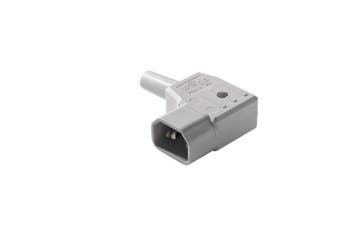 Martin Kaiser Angled Appliance Plug C14E Grounded Gray With, Verzenden