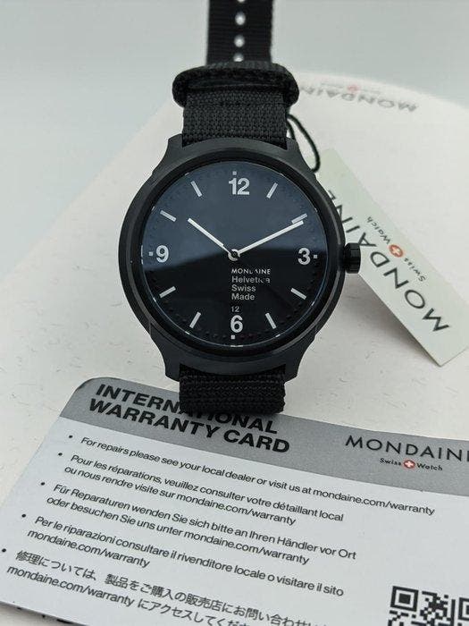 Mondaine - Helvetica No.1 Bold 43 - Zonder minimumprijs -, Handtassen en Accessoires, Horloges | Heren
