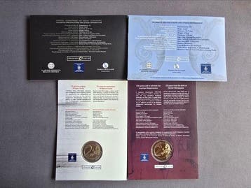 Griekenland. 2 Euro 2014/2016 (4 coincards) (Zonder, Postzegels en Munten