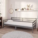 vidaXL Slaapbank massief grenenhout grijs 90x200 cm, Verzenden, Nieuw