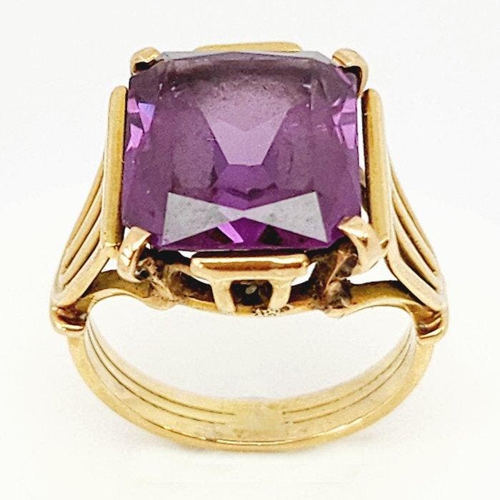 Ring - 18 karaat Geel goud - 5.00ct. tw. Spinel, Handtassen en Accessoires, Ringen