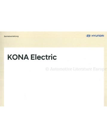 2020 HYUNDAI KONA ELECTRIC INSTRUCTIEBOEKJE DUITS