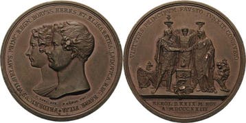 Brons medaille 1823 Bayern Maximilian I Joseph 1806-1825, Verzenden