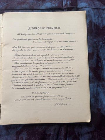 Prinner, Anton. - Le Tarot ésotérique et poétique de Prinner, Antiek en Kunst