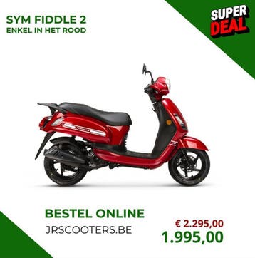 Sym Fiddle 2 nieuw A-klasse, SYM, Nieuw, Klasse A (25 km/u), Benzine