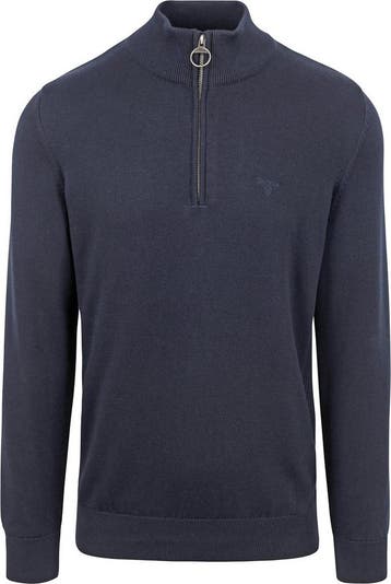 Barbour Half Zip Trui Navy maat Maat 46 (S) of kleiner Heren, Barbour, Nieuw, Maat 46 (S) of kleiner, Verzenden
