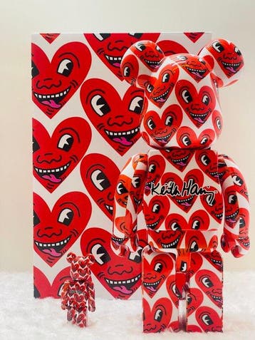 Medicom Toy - BE@RBRICK 100% & 400% Keith Haring #6, Antiquités & Art