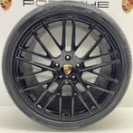 Porsche Panamera (971) ORIGINELE 21 Turbo V zwart met banden, Ophalen, Gebruikt, Banden en Velgen, 21 inch