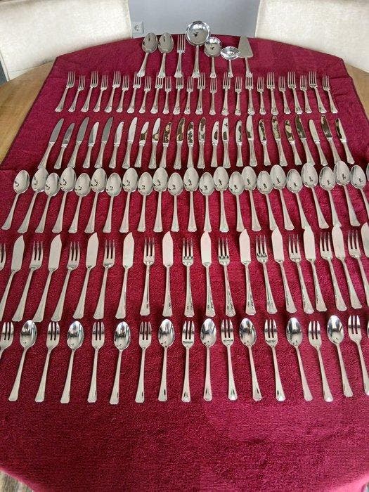 Christofle - Bestekset voor 12 personen (125) - Piramys -, Antiek en Kunst, Antiek | Meubels | Tafels