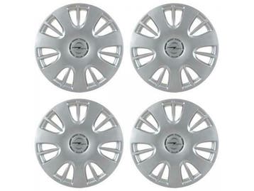 4x ORIGINELE GM Opel wielkap wielkap ZILVER 15 inch CORSA D, Ophalen of Verzenden, Nieuw