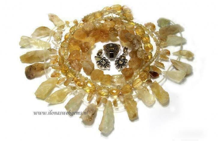 Citrien kralen / edelsteen kralen / zelf sieraden maken, Hobby en Vrije tijd, Kralen en Sieraden maken, Kraal, Nieuw, Verzenden